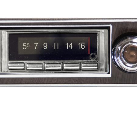 Custom Autosound 1967-1968 Chevrolet Camaro USA-740 Walnut Bezel Radio